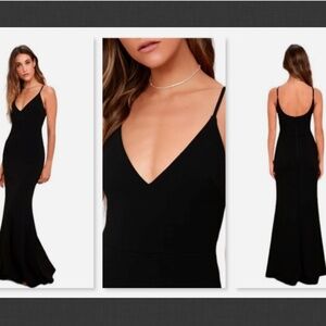 NEW Lulus Infinite Glory Maxi Dress Black Women’s Size S